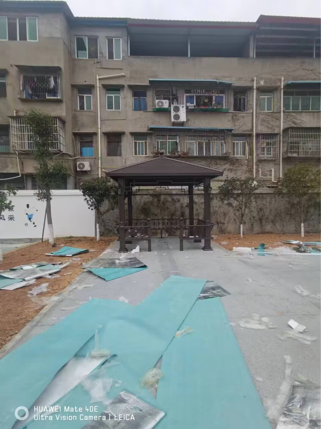 简约实用型四角铝合金凉亭   