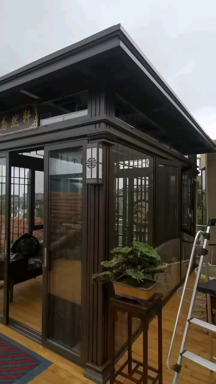 楼顶花园铝合金结构凉亭   