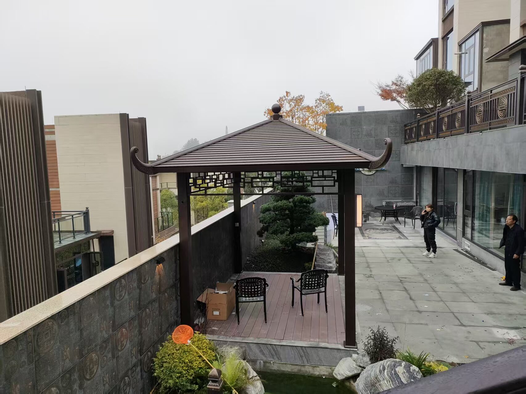 庭院中式仿古铝合金凉亭