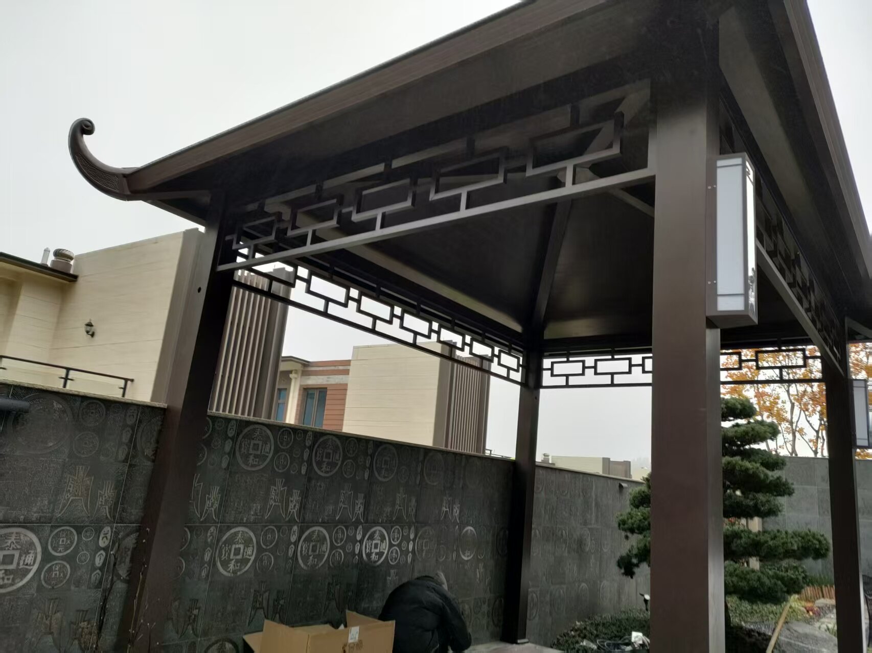 庭院中式仿古铝合金凉亭