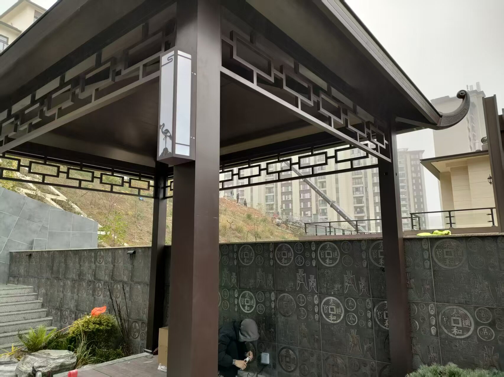 庭院中式仿古铝合金凉亭