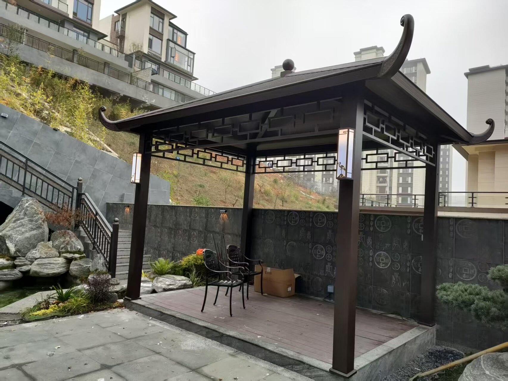 庭院中式仿古铝合金凉亭